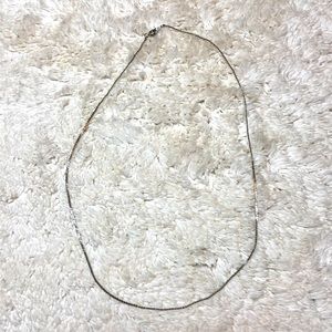 Beautiful silver tone necklace; 18” long